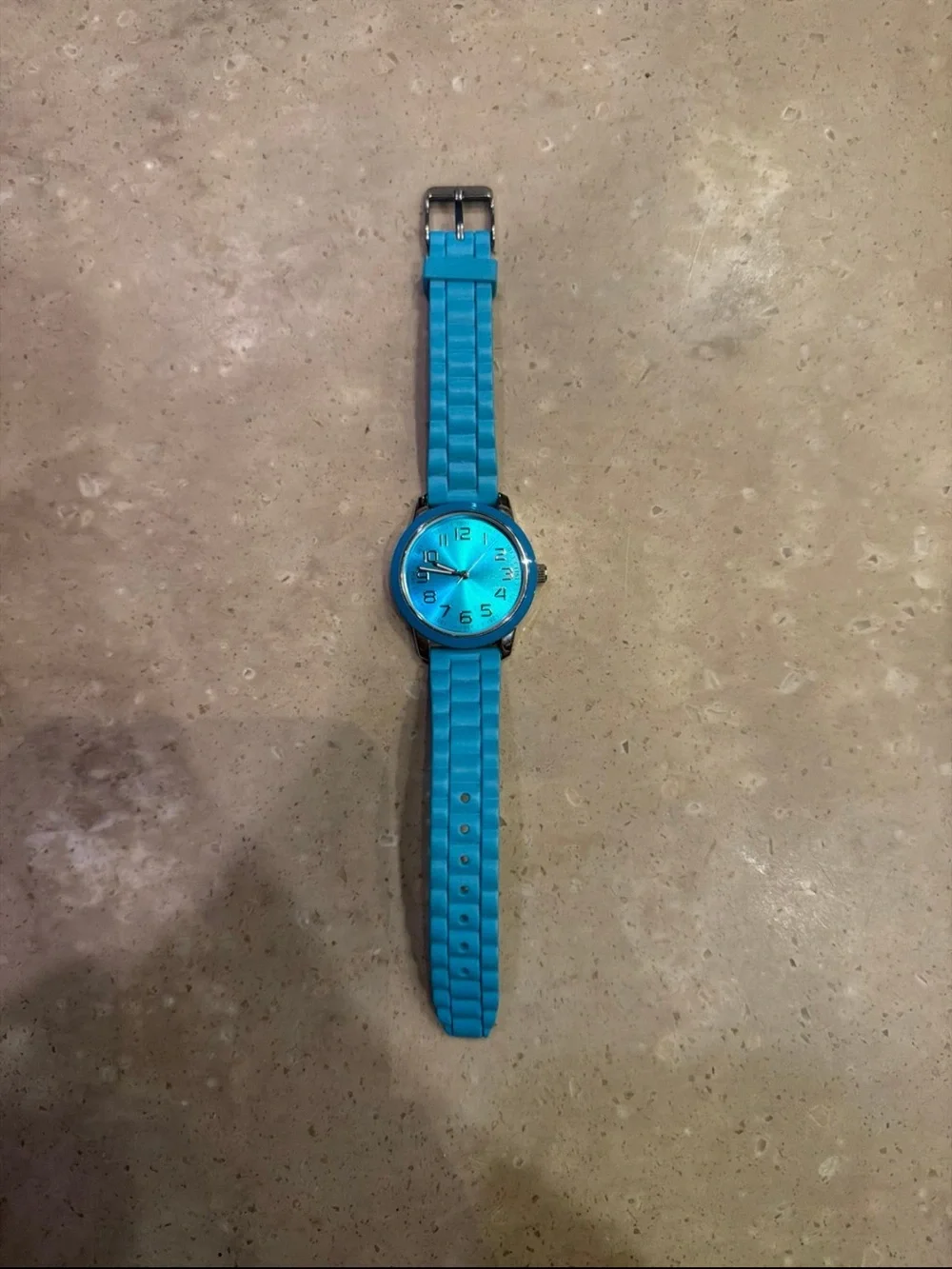 Blue Silicone Strap Analog Watch - Unbranded